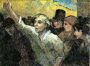 Honore  Daumier The Uprising oil painting reproduction